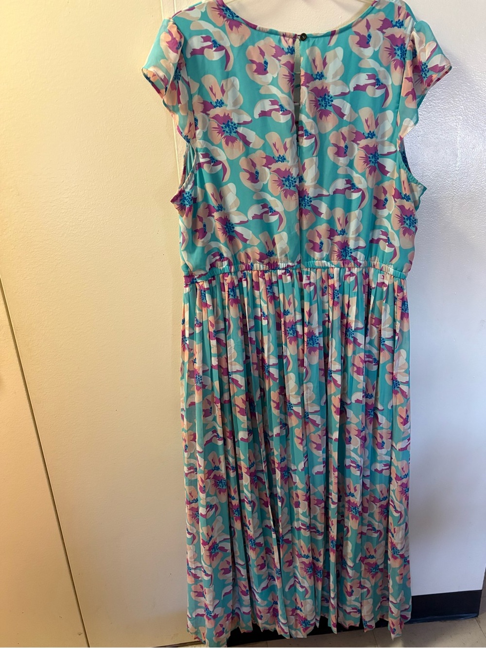 Ashley Nell Tipton Mint Floral Maxi Dress with Pink and Purple Accents